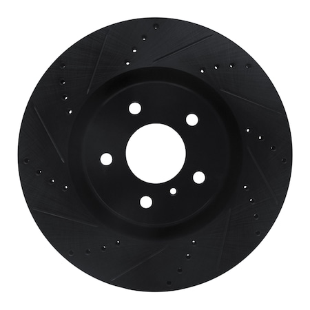 Dynamic Friction Co DFC Brake Rotor - Drilled and Slotted - Black 633-68008L