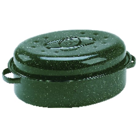Granite Ware Porcelain Enamel Covered Roaster 7.18 qt Black 319792