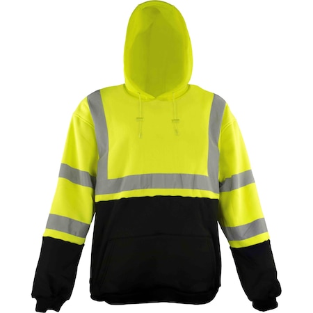 Ironwear Class 3 Premium Heavyweight High Visibility Hoodie Sweatshirt, Lime, 3X-Large 6300-L-3XL