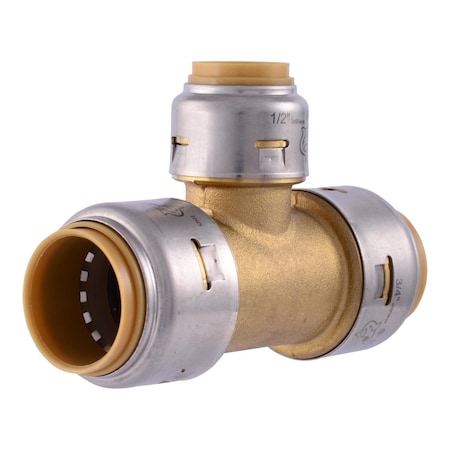 Sharkbite SharkBite Push to Connect 3/4 in. PTC X 3/4 in. D Push Brass Reducing Tee UR412A