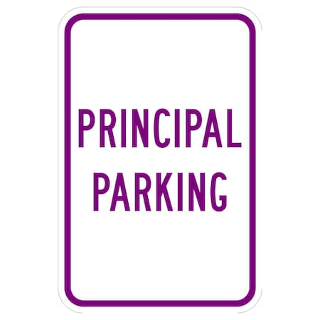 Sign Solutions Usa Parking Sign, 12 in W, Aluminum Sign, White DCS06HWT1218CUS00176