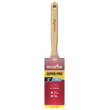 Wooster 2" Flat Sash Nylon/Polyester Bristle, Paint Brush, Wood Handle J4102-2