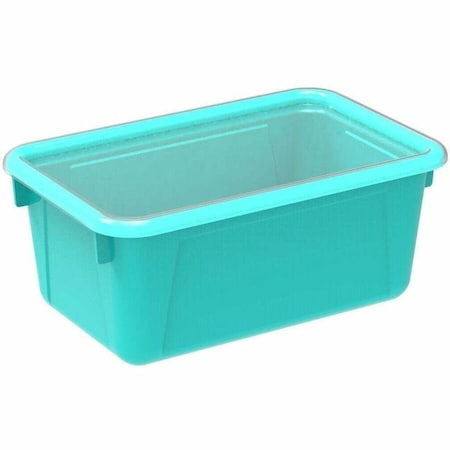 Storex Cubby Storage Bin, Teal, 5 PK 62412U05C