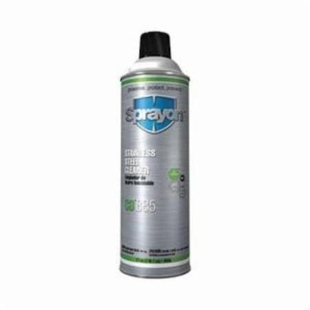 Sprayon HEAVY DUTY STAINLESS STEEL CLEANER, 20 OZ CAN, LEMON ODOR/SCENT, MILKY WHITE S00885000