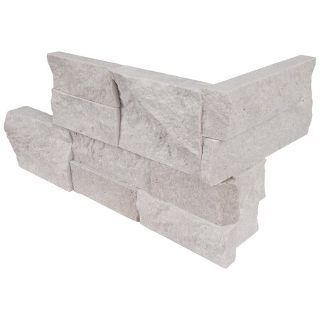 Msi Iceland Gray Splitface Ledger Corner SAMPLE Natural Travertine Wall Tile ZOR-PNL-0137-SAM