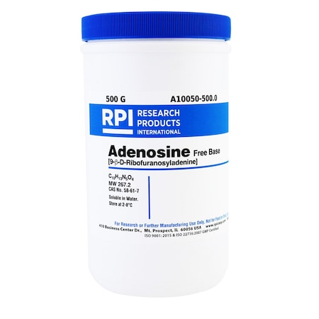 Rpi Adenosine, Free Base 9-B-D-Ribofuranosyladenine, 500 Grams A10050-500.0