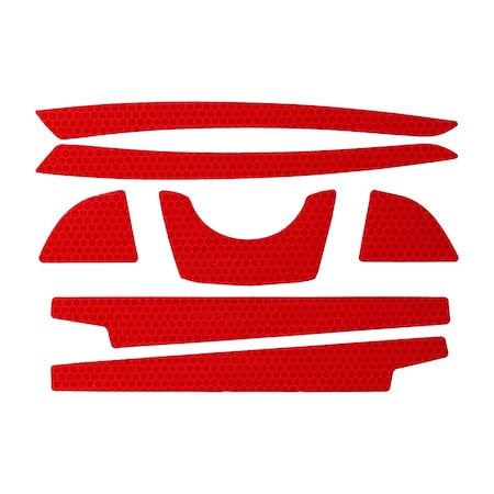 Pip HardHatReflectiveDecal, Red, PIP, PK10 281-CR2FB-10-RE