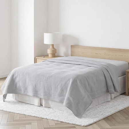 Homeroots Cloud Linen King Flat Sheet 520743