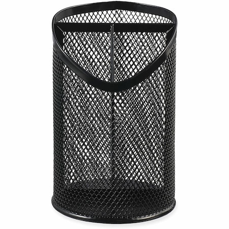 Universal UNV 4 x 6 in. Metal Mesh 3 Compartment Pencil CupBlack 20019