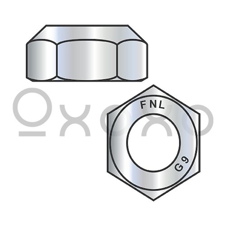 Oxoxo 3/8-24 Fine Thread Top Lock Hex Nut Grade 9 EcoGuard Gray/Silver 1,000 Hr Cor, 2500PK 547104