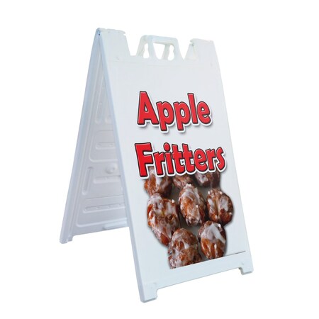 Signmission Apple Fritters, A-Frame & 2 Sign Inserts, Heavy-Duty Plastic Frame SBHD-C-2436-Apple Fritters