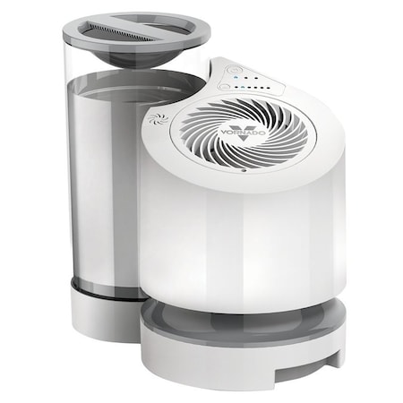 Vornado EV100 Series Evaporative Humidifier, 120 V, 14 W, 2Speed, 300 sqft Coverage Area, 1 gal Tank HU1-0048-43