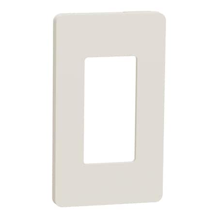 Square D Cover Frame, X Series, 1 Gang, Screwless, Number of Gangs: 1 Plastic, Matte Finish, Light Almond SQWP141001LA