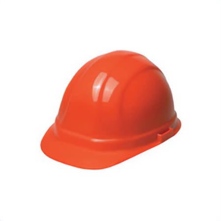 Erb Safety Front Brim Hard Hat, Orange, 6-1/2 Fits Mini Hat, 8 Fits Max Hat, HDPE WEL19953OR