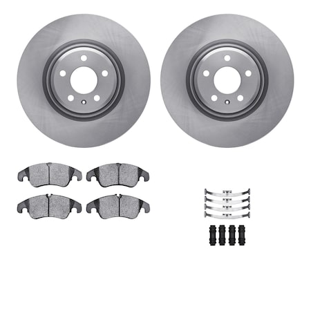 Dynamic Friction Co DFC Rotors with EURO 5000 Ceramic Brake Pads includes Hardware 6612-73262