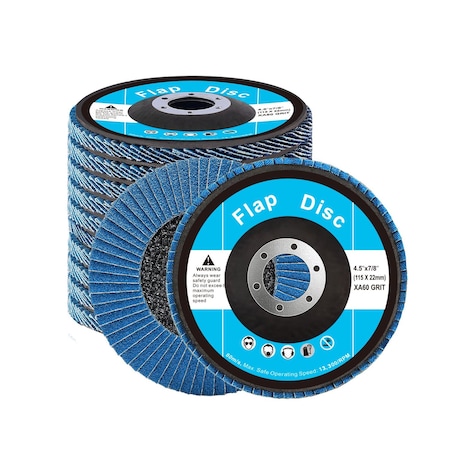 Vevor Flap Discs 4-1/2 in x 7/8 in Sanding Disc for Angle Grinder 60 Grit 10 Packs, 10PK T29-60