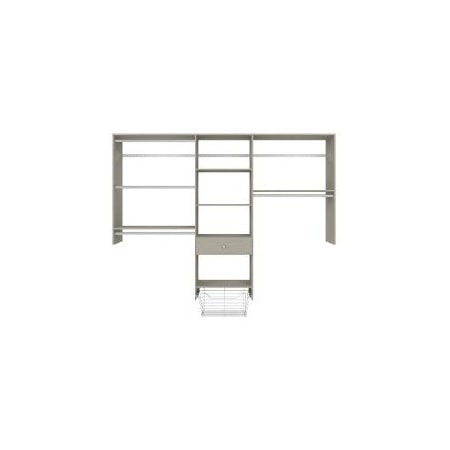 Easy Track Kids Convertible 48 in. to 96 in. W Closet System, Weathered Grey PH65-CG