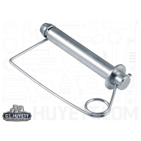 Huyett Coil Tension Snap & Lock Pin, Zinc Plated, 1.000 in Dia x 6.250 in L x 7.061 in Shank L SNIC-1000-6250H