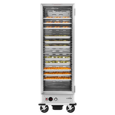Koolmore 33 in. Commercial Non-Insulated Heated Holding Cabinet w/ 35-Pan Capacity and Glass Door in Silver KM-CH36-SNGL