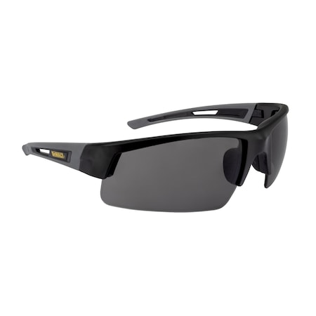 Dewalt Safety Glasses, Smoke Lens, Black Frame, Half-Frame, 1 PR DPG100-2D