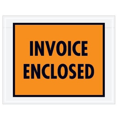 Bubblefast 7 x 5 1/2'' Orange ''Invoice Enclosed'' Envelopes, 1000PK BFPL415