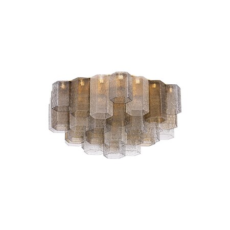 Corbett Lighting Helsinki 6 Light Semi Flush in Vintage Gold Leaf 516-26-VGL