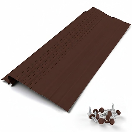 Waterlock Pro Aluminum Gutter Guard, Musket Brown, 100ft WP-5KS-100-MSK