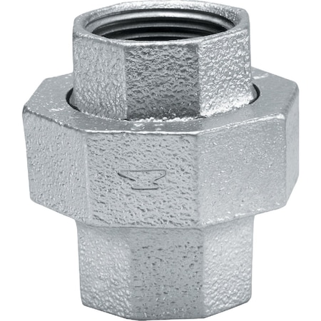 Anvil 1-1/4'' x 1-1/4'' FPT Malleable Iron Galvanized Union 8700163556