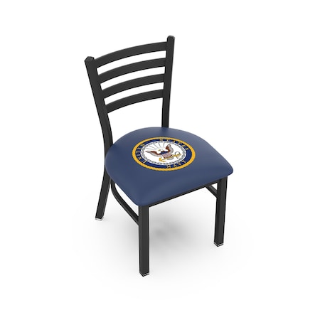 Holland Bar Stool Co BlackLogo Chair, VinylSeat L00418Navy