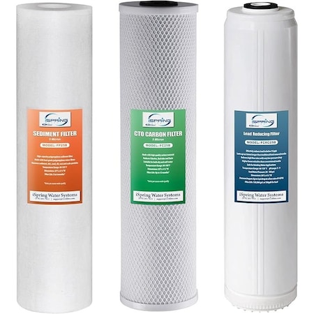Ispring 3Stage Whole House Water Filter Replacement Pack 3PK F3WGB32BPB