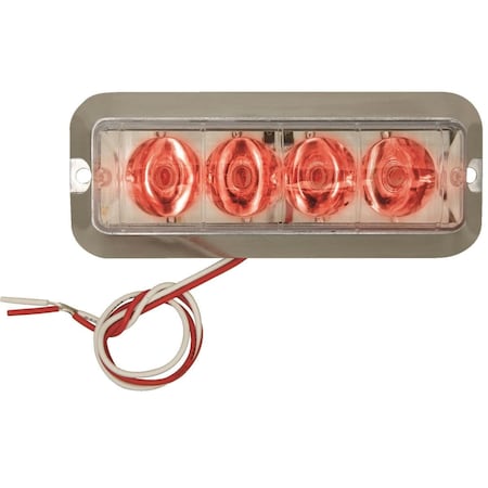 Custer Products Red Safety Strobe Light STRL4R