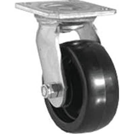 Shepherd Hardware Swivel Caster, 5 in Dia Wheel, 2 in W Wheel, Polypropylene Wheel, 500 lb 9388