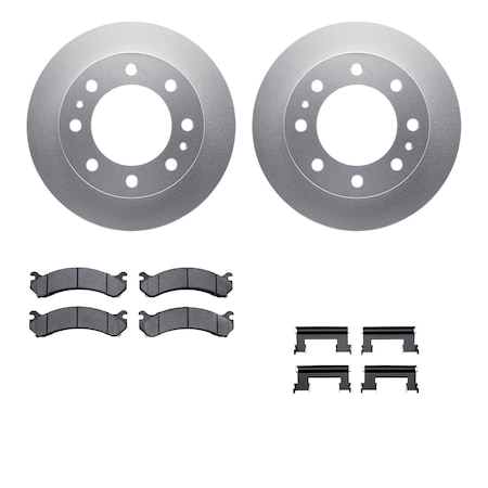 Dynamic Friction Co DFC GEOSPEC Coated Rotor- Heavy Duty Brake Pad includes Hardware 4412-48025
