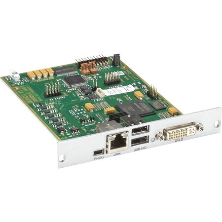 Black Box KVM Console - 1 x Network (RJ-45) - 2 x USB - 1 x DVI - Plug-in Card ACX1MR-DHID-C