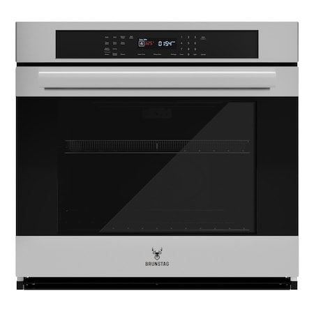 Brunstag 30" Single Electric Wall Oven with Air Fry, True Convection and Self-Clean, Stainless Steel BR-WOE30S-02S