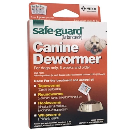 Merck Safe-Guard Canine, 1gm, 3PK 040552