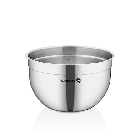 Korkmaz Gastro Proline 5.4 Quart Stainless Steel Mixing Bowl in Silver A2777