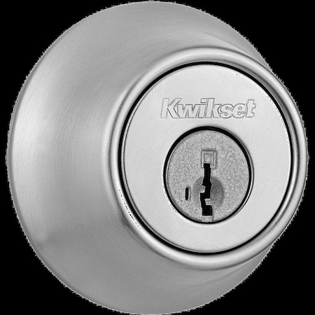 Kwikset 665 Series 665 26D SMT Deadbolt, 3 Grade, Keyed Key, Zinc, Satin Chrome 66526DSMTCPRCAL