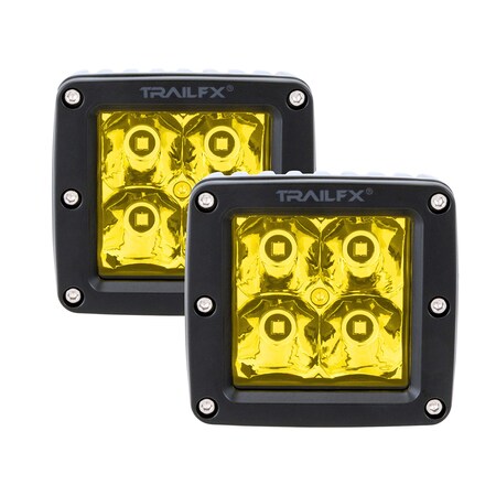 Trailfx LED Driving-Fog Light, 4 Clear High Intensity LED 5 Watt Bulbs 2X2AMS2