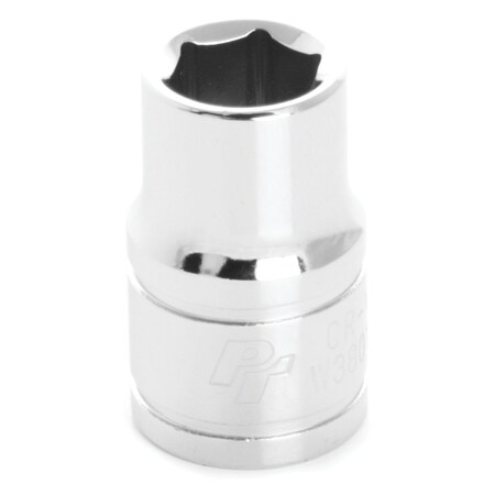 Perform Tool Socket 3/8 In Drive; 3/8 In; Standard; 6 Point; Polished Nickel Chrome Plated; Vanadium Alloy W38012