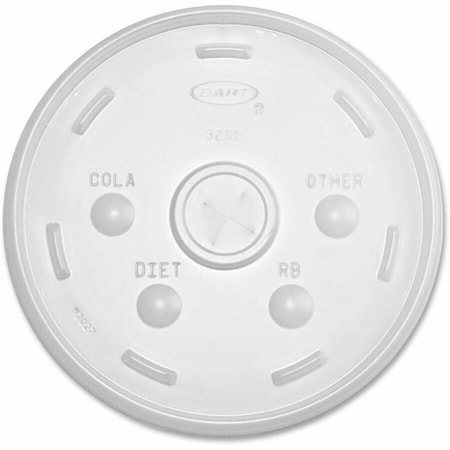 Dart Disposable Cold Cup Lid, 1/4", PS, PK1000 32SL1