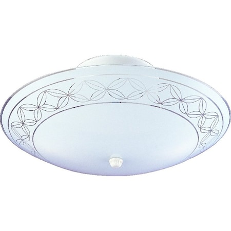 Boston Harbor Two Light Ceiling Fixture, 120 V, 60 W, 2-Lamp, A19 or CFL Lamp, White Fixture F98WH02-1204H3L