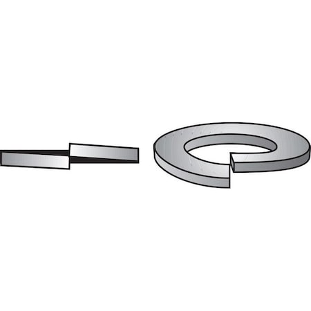Hillman 7/16 in. D Yellow Dichromate Steel Split Lock Washer, 50PK 300312