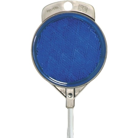 Hy-Ko Driveway Marker, Aluminum Post, Blue Reflector DM100B48