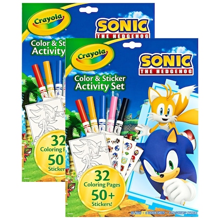 Crayola Color & Sticker Activity Set, Sonic, 2PK 04-0859