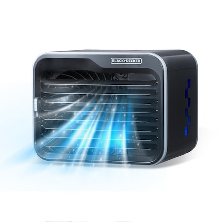 Black & Decker Desktop Air Cooler, Personal Portable Fan with 3-Speeds, Evaporative Air Cooler and .5L Water Tank BDMC10B