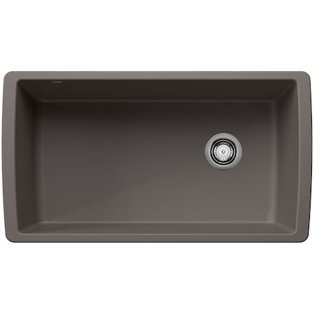 Blanco Diamond Super Single Bowl, Volcano Gray 443108