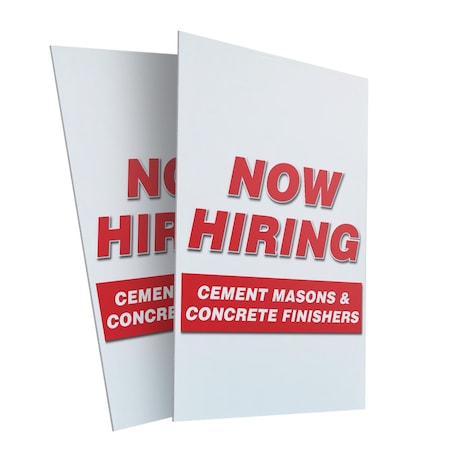 Signmission Cement Masons & Concrete Finishers, Plastic Signs Only 24 Inch x 36 Inch, Corrugated Plastic, 2PK CSB-2436-2PACK-CEMENTMASONSCONCRETEFINIS