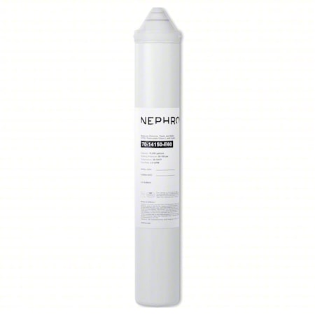 Nephros Quick-Connect Filter, 2.5 gpm, 3 in Dia 70-14150-E60