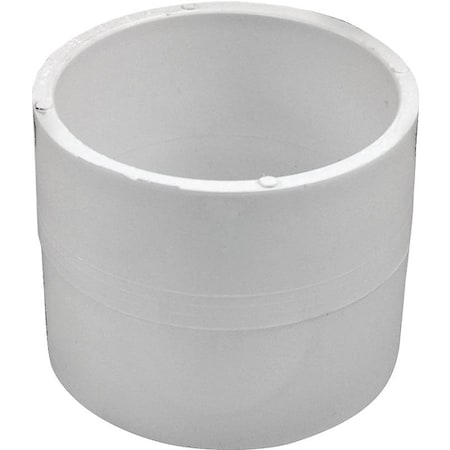 Canplas Repair Coupling, 4 in, Hub, PVC, White 193004R
